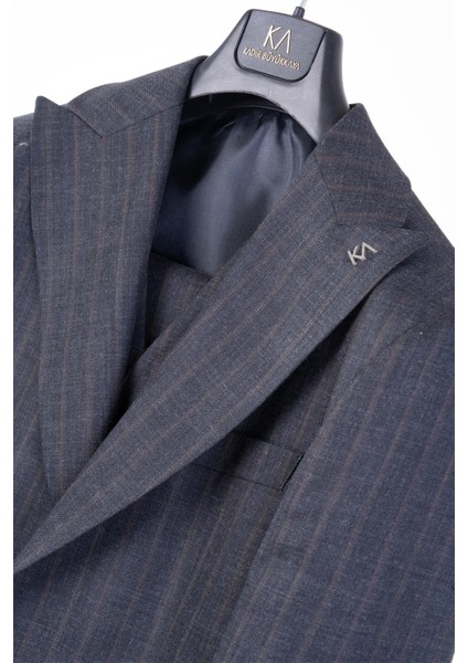 Şık ve Rahat Slim Fit Yelekli Erkek Takım Elbise - Modern Kesim Dört MEVSIM-KAV1071W fiyatları