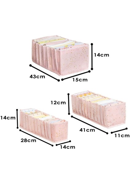 Pembe Çok Amaçlı Akardeon Organizer, Kız Bebek Odası Için 3 Bölmeli Düzenleyici fiyatları