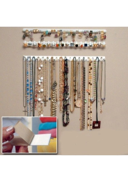 Beyaz Takı Organizer, Düzenleyici ve Asmak Için Şık ve Pratik Çözüm