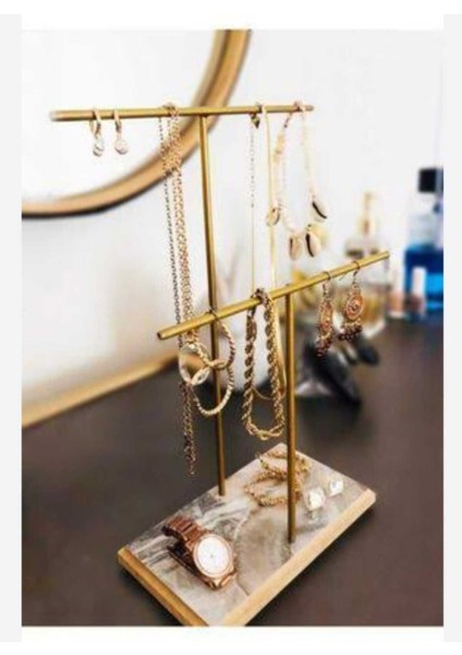 Turkuaz Metal Dekoratif Takı Standı 2'li T Model, Şık ve Kullanışlı Tasarım modelleri