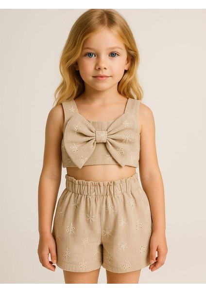 Kız Çocuk Crop Müslin Şortlu Takım fırsatları