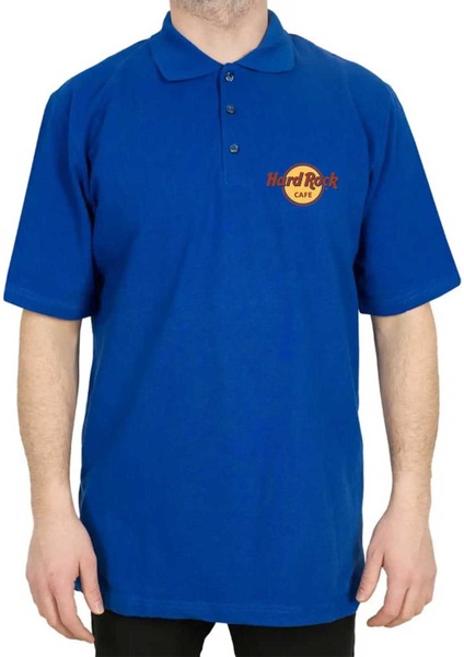 Hard Rock Cafe Polo Yaka Mavi Tişört