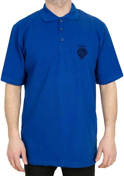 Pink Floyd Crazy Diamond Polo Yaka Mavi Tişört