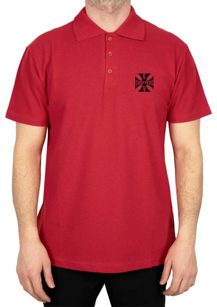 West Coast Choppers Polo Yaka Kırmızı Tişört