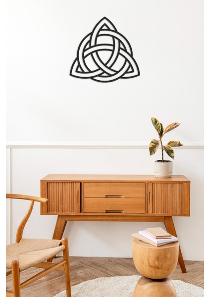 Trıquetra Ahşap Mdf Duvar Dekorasyon Ürünü 40X40 cm