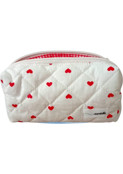 Love Heart Kalpli Kapitone Kalemlik & Kalem Kutusu – Kırmızı Astar, Geniş Hacimli 20×8×8 cm modelleri