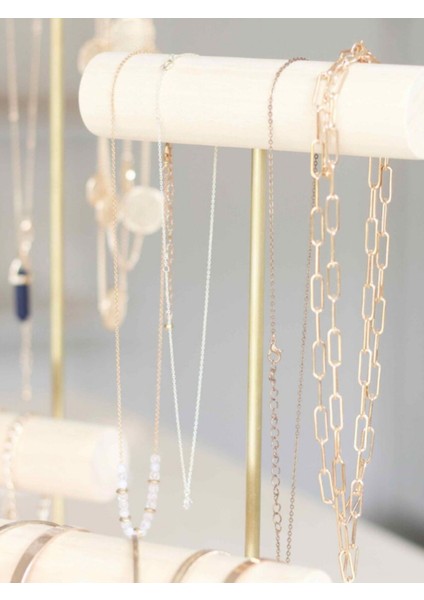 Ahşap Takı Organizeri Bileklik ve Kolye Askısı, Düzenleyici, Kahverengi modelleri