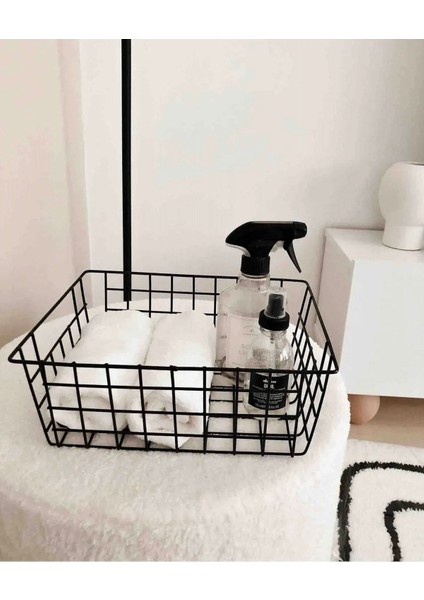 Turkuaz Çok Amaçlı Tel Sepet Organizer, Pratik ve Şık Raf 6046