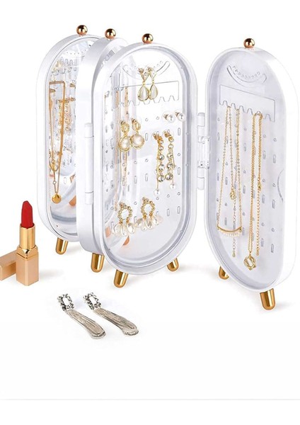 Katlanabilir Aynalı ve Ayaklı Takı Düzenleyici Beyaz, Şık ve Kullanışlı Tasarım fiyatları