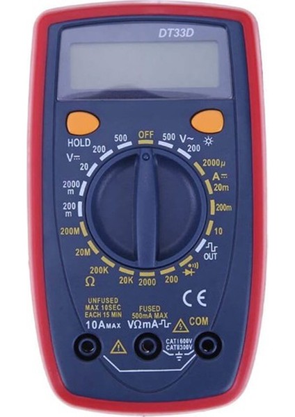 Dıgıtal Ölçü Aleti DT33D Multimetre * Unıt (5067)