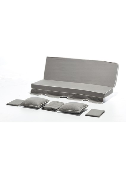 Salıncak Minder Takımı 2 Kişilik (Süngerli) - Açık Gri