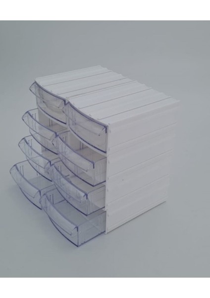 Şeffaf 8 Bölmeli Çekmeceli Organizer Kutu, Saklama ve Düzenleme Için Uygun fırsatları