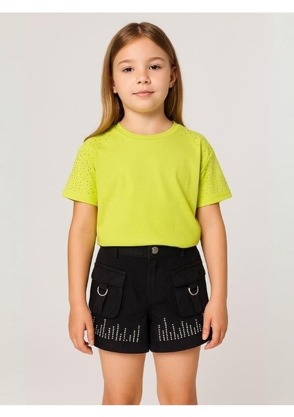 Kız Çocuk Taş Işlemeli Şort fiyatları