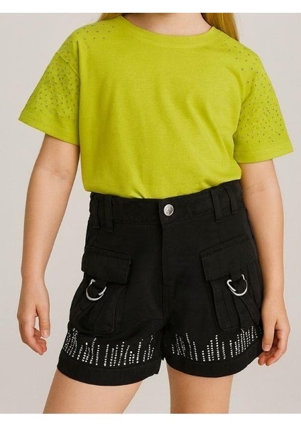 Kız Çocuk Taş Işlemeli Şort fırsatları