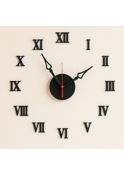 Yapışkanlı Dekoratif Büyük Boy Roma Rakamlı Duvar Saati fiyatları