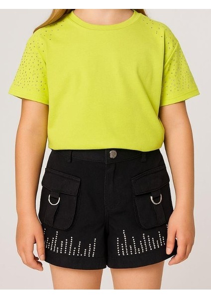 Kız Çocuk Taş Işlemeli Şort indirimleri