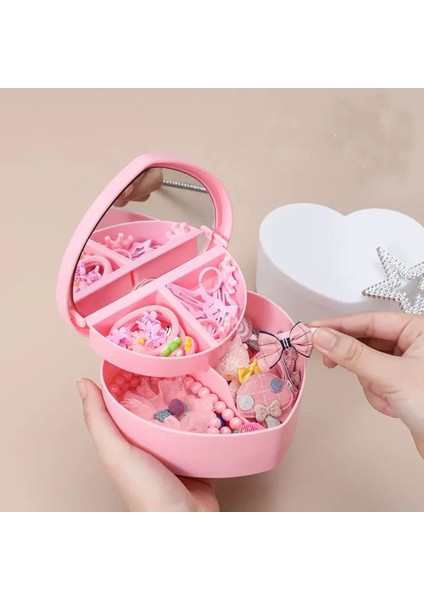 Pembe Mini Kalp Takı Saklama Kutusu Çocuklar Için Tatlı Hediye fırsatları