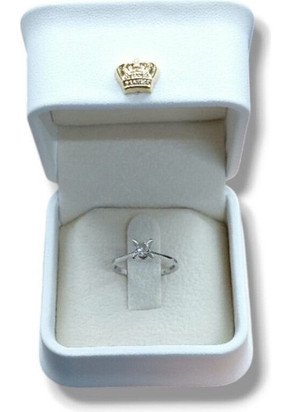 Şık Deri Yüzük Kutusu, Beyaz Tırnak Detaylarıyla Zarif Tasarım fiyatları