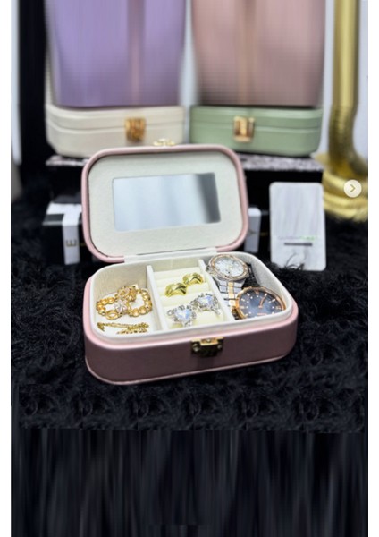 Büro Ev Ofis Takı Düzeni Için Deri Kaplı Makyaj Takı Organizeri Kutu Çantası fiyatları