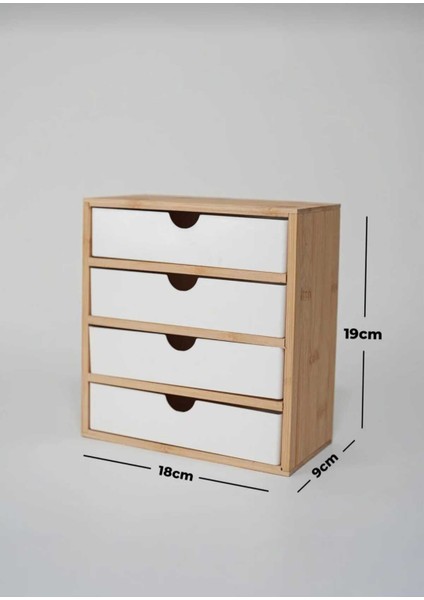 Bambu 4 Çekmeceli Çok Amaçlı Düzenleyici Organizer Kahverengi modelleri