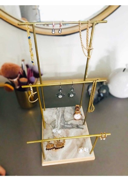 Ekru Metal Takı Düzenleyici, Çeşitli Boyutlarda, Şık ve Kullanışlı Tasarım modelleri