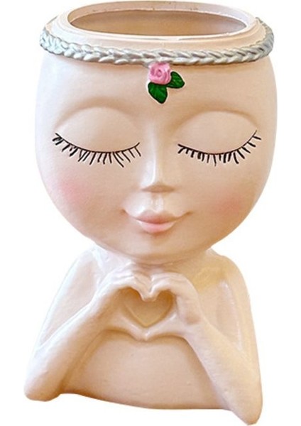 Beyaz Kız Figürlü Makyaj Fırçalık ve Organizer indirimleri