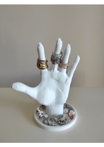 Beyaz Dekoratif Takı Standı, Yüzük ve Küpe Düzenleyici fiyatları