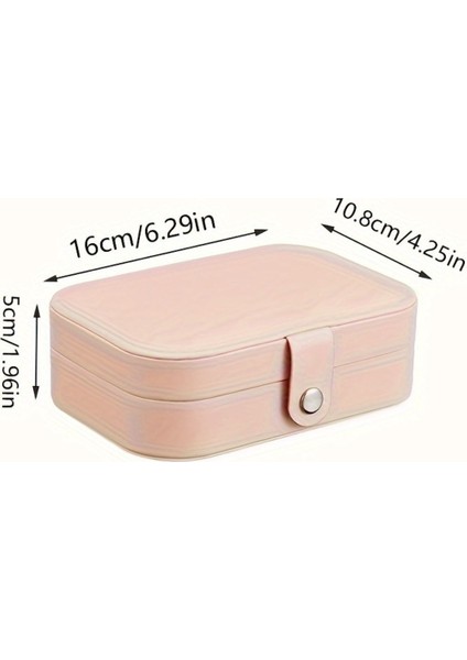 Şık 3 Bölmeli Takı Kutusu, Mücevher Düzenleyici ve Organizer, Pembe Renkli fiyatları
