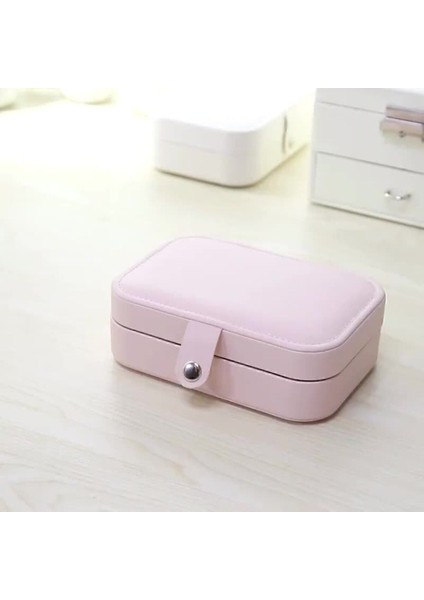 Şık 3 Bölmeli Takı Kutusu, Mücevher Düzenleyici ve Organizer, Pembe Renkli fırsatları