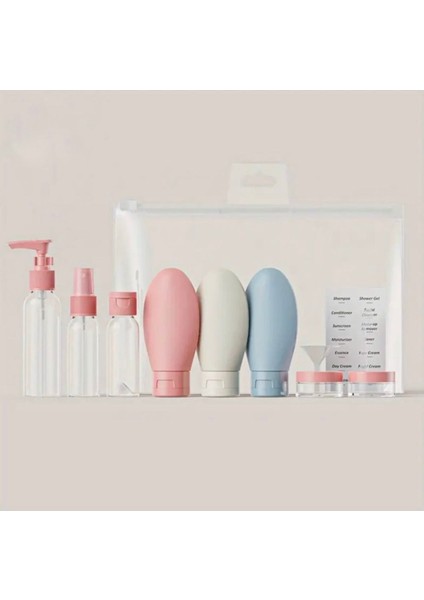 Pembe 11 Parça Seyahat Seti, Yurt Dışı ve Şehirler Arası Uçuşlar Için Ideal