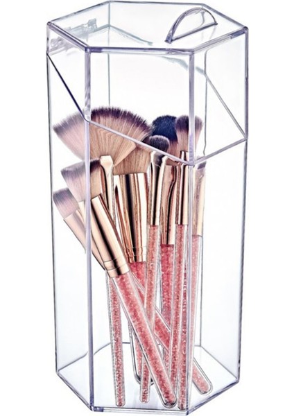 Kapaklı ve Bölmeli Fırça Düzenleyici, Toz Korumalı, Pratik ve Şık Tasarım fırsatları