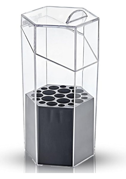 Kapaklı ve Bölmeli Fırça Düzenleyici, Toz Korumalı, Pratik ve Şık Tasarım indirimleri