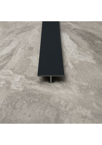Alüminyum Antrasit Parke Geçiş Kapı Eşiği T Profil 90 cm