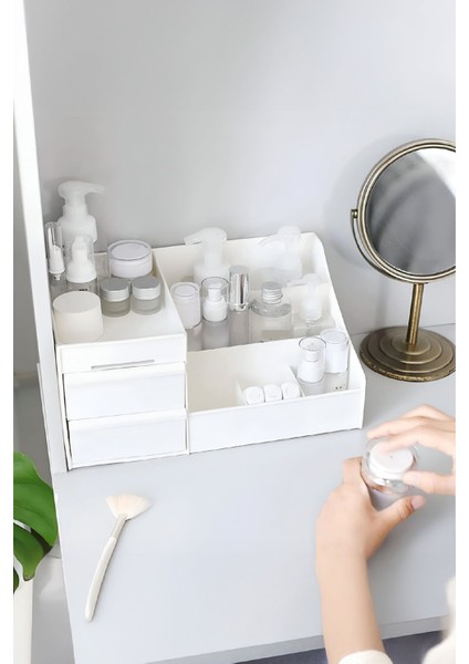Çekmeceli Çok Amaçlı Organizer, Makyaj ve Takı Düzenleyici, Beyaz, Kullanışlı ve Şık fiyatları