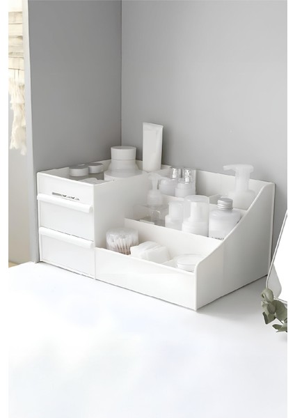 Çekmeceli Çok Amaçlı Organizer, Makyaj ve Takı Düzenleyici, Beyaz, Kullanışlı ve Şık modelleri