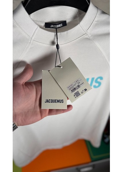 Logo Baskılı Oversize Beyaz Erkek T-Shirt Nw