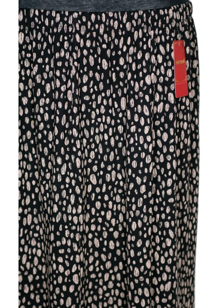 Kadın Ecem Battal Beden 8 Parça Lastikli Siyah Etek D47 fiyatları