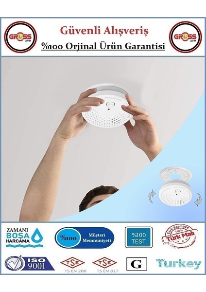 Kablosuz Duman Dedektörü - 85DB - Orjinal Ürün - Pil Dahil Değildir indirimleri