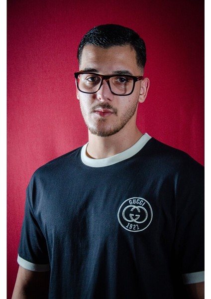 1921 Nakış Logo Siyah Erkek T-Shirt Nw fırsatları