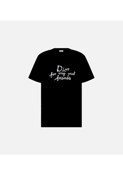 Nakış Yazı Detaylı Siyah Erkek T-Shirt Nw