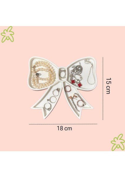 Beyaz Takı Kutusu ve Organizer, Masa Düzenleyici, Kurdele Detaylı, Şık ve Fonksiyonel fiyatları