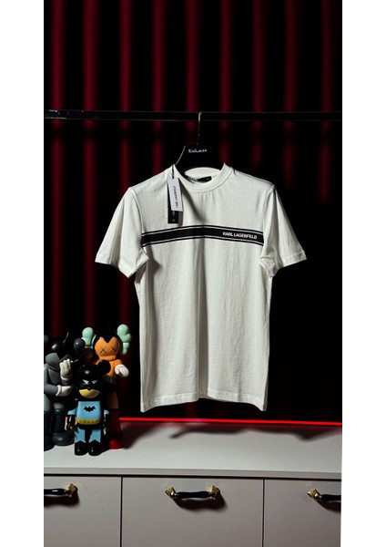 Logo Baskılı Beyaz Erkek T-Shirt