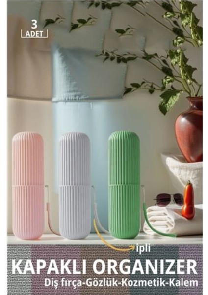 3'lü Çok Renkli Organizer Kutuları, Pratik ve Şık Depolama Çözümü