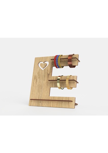 Turuncu Ahşap Bileklik Düzenleyici Askısı, Şık ve Kullanışlı Takı Saklama Çözümü