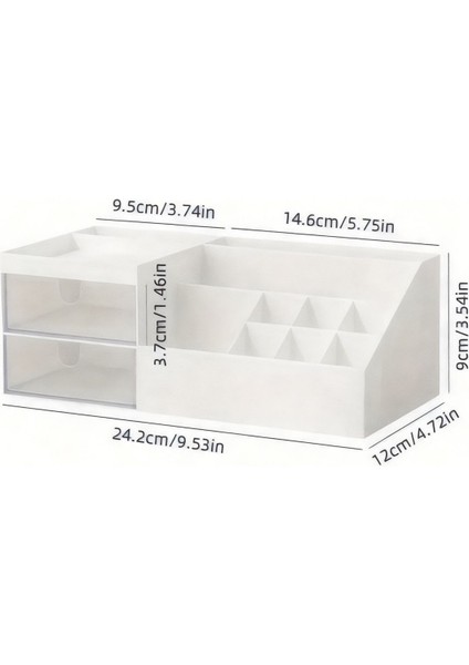 Iki Çekmeceli Şeffaf Makyaj Düzeni Organizeri, Pratik ve Şık Tasarım fırsatları