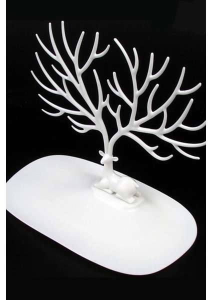 Siyah Geyik Tasarımlı Takı Standı, Yüzük ve Kolye Organizer, Şık ve Pratik Tasarım indirimleri