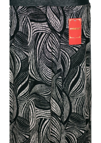 Kadın Betül 8 Parça Lastikli Astarsız Siyah Etek Desen 48 fiyatları