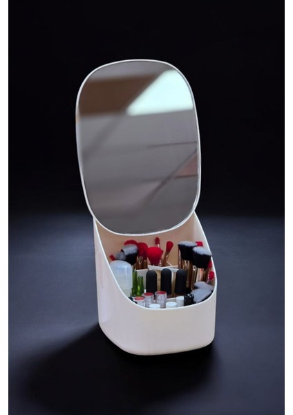 Aynalı Kanguru Kozmetik Düzenleyici Beyaz, Şık ve Pratik Organizer modelleri