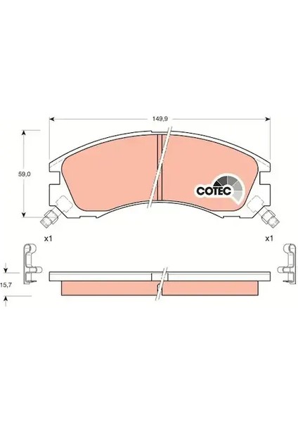On Fren Balatası Pajero Iı 2.5td 90&gt;99 Outlander 03&gt;