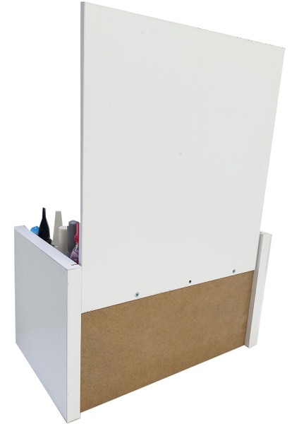 Beyaz Aynalı Çok Amaçlı Masa Üstü Düzenleyici, Makyaj ve Hediye Malzemeleri Için fırsatları